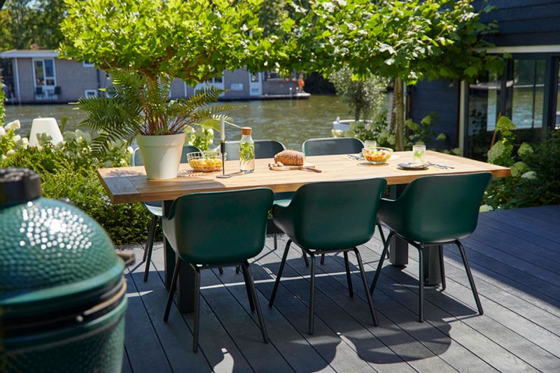 Hartman Yasmani Tuintafel - 240 x 100 cm - Zwart onderstel