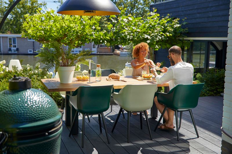 Hartman Yasmani Tuintafel - 240 x 100 cm - Zwart onderstel