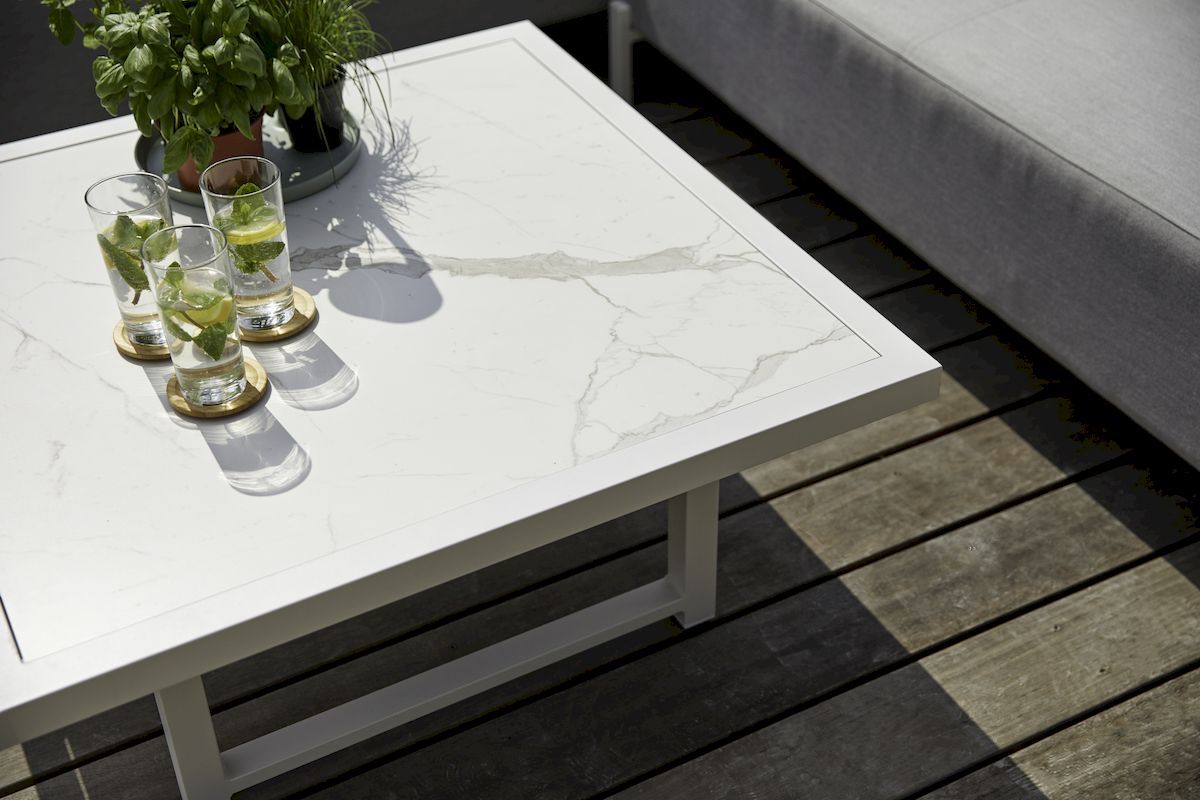 Hartman Dion Corner loungeset inclusief tafel - met bijzettafel van keramiek met marmer effect