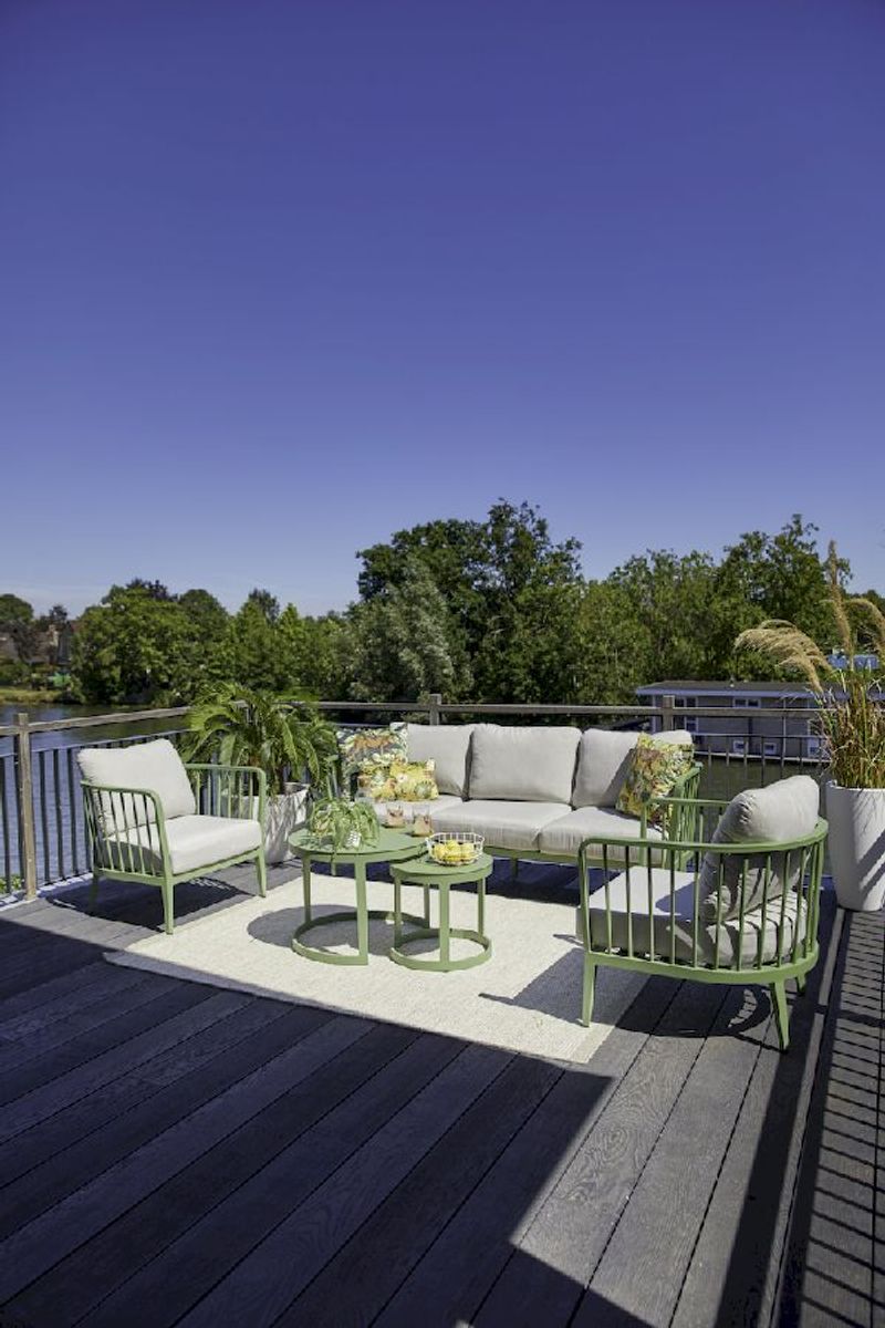 Hartman Bolivia loungeset zonder tafel - groene loungeset