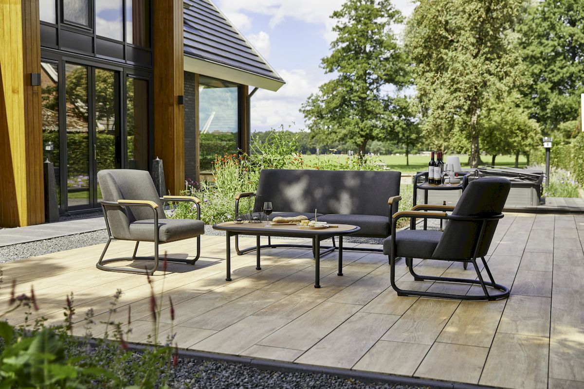 Hartman Studio 54 loungebank - met Studio 54 loungestoelen en Stacey bijzettafel