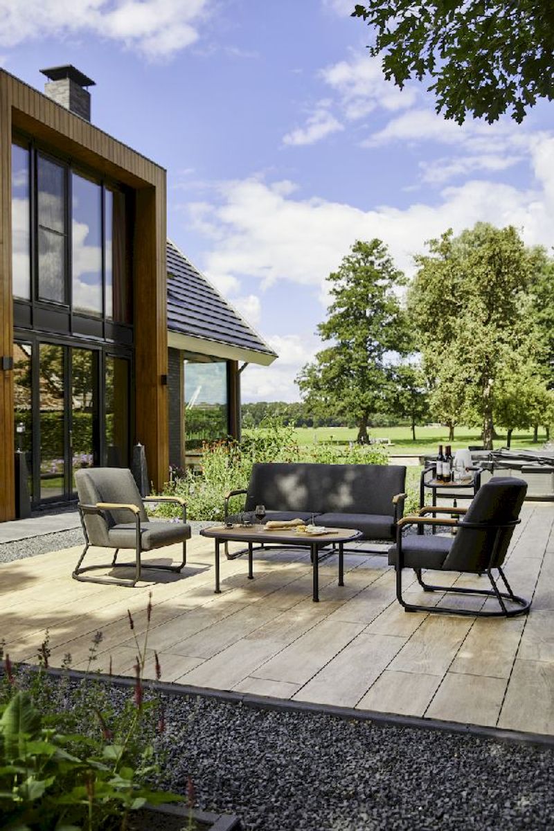 Hartman Studio 54 loungebank - met Studio 54 loungestoelen en Stacey bijzettafel