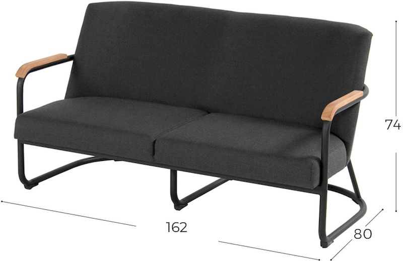 Hartman Studio 54 loungebank - afmetingen
