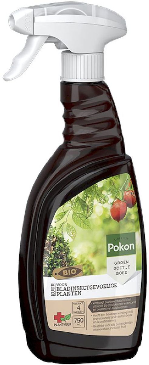 Pokon Bio Kuur voor Bladinsectgevoelige Planten Spray 750ml, zijaanzicht