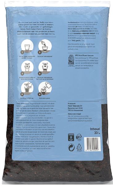 Pokon MPS Waterproof Potgrond - 30 liter, achterkant