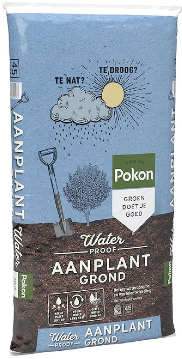 Pokon Waterproof Aanplantgrond - 45 liter, zijaanzicht
