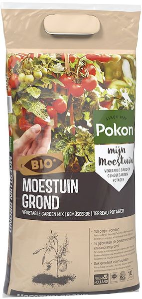 Pokon Bio Moestuin Grond - 10 liter, zijaanzicht