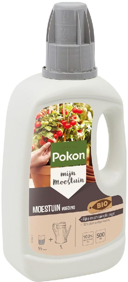 Pokon Bio Moestuin Voeding - 500 ml, zijaanzicht
