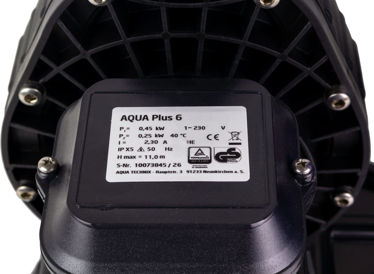 Zandfilterset AQ 330 Plus 6 m³/u - type plaatje pomp