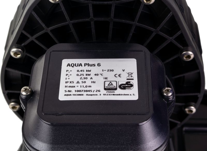 Zandfilterset AQ 330 Plus 6 m³/u - type plaatje pomp