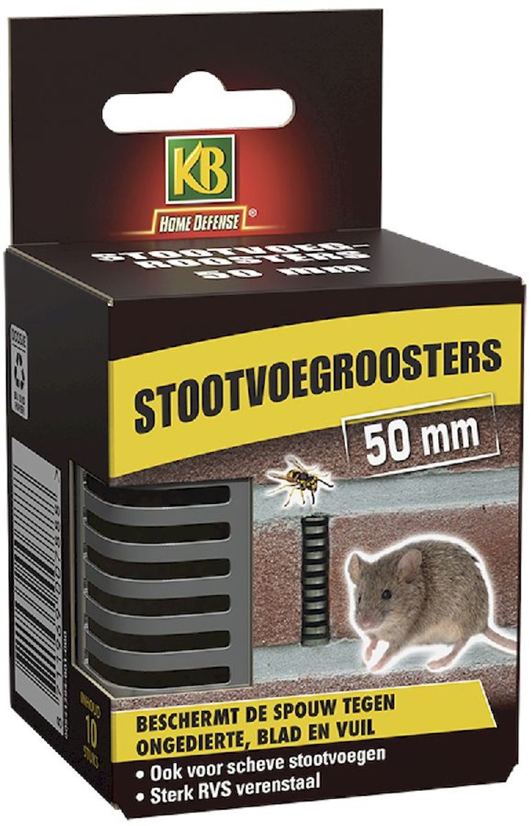 KB Home Defense Stootvoegrooster - 10 stuks - 50 mm, zijaanzicht
