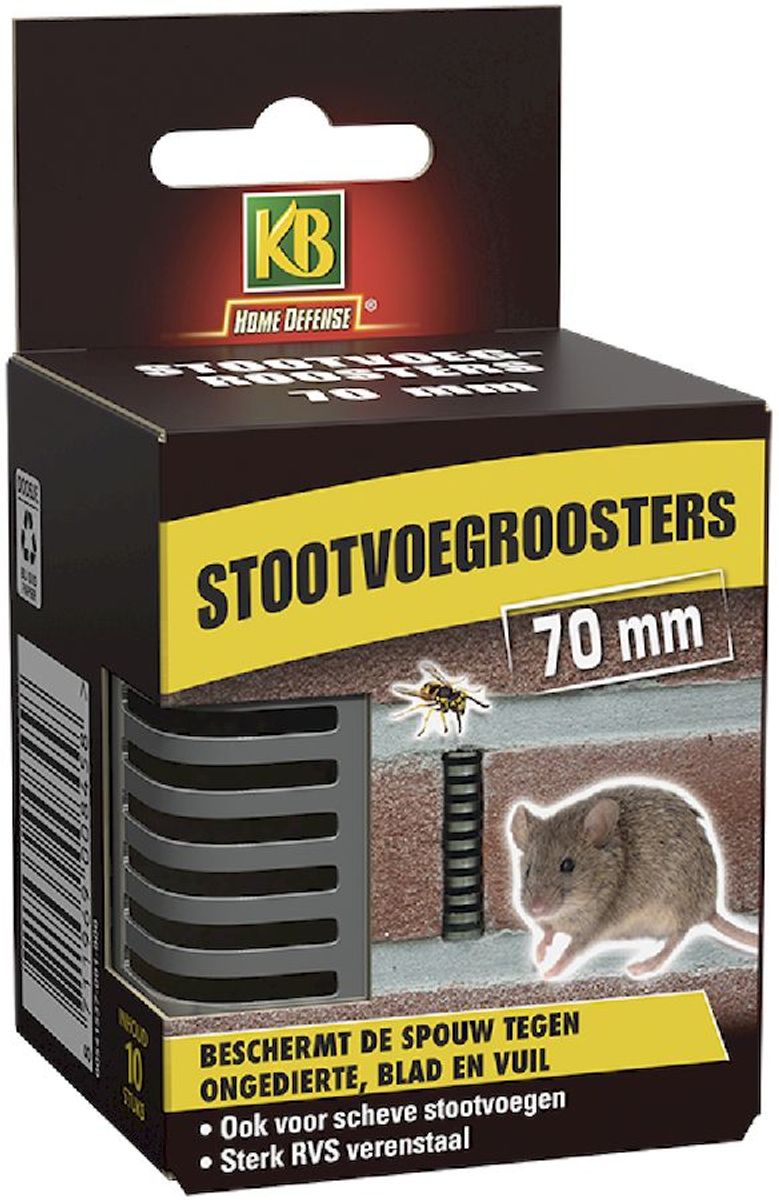 KB Home Defense Stootvoegrooster - 10 stuks - 70 mm, zijaanzicht
