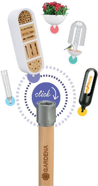 Gardena ClickUp! Steel met bijbehorende opzetstukken