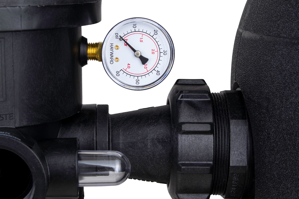 Hayward Powerline side mount zandfilter 14m³ bar meter
