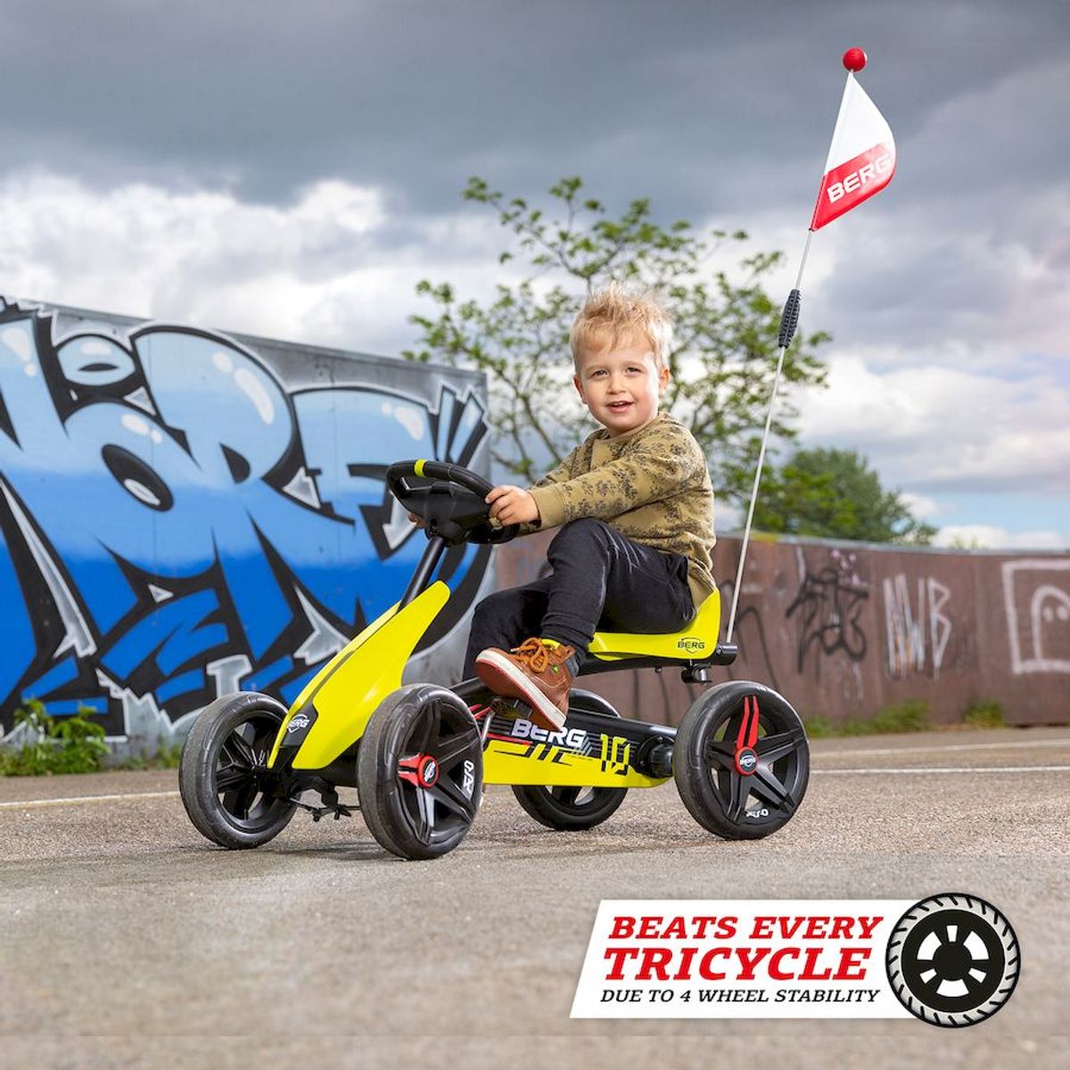 BERG Buzzy Aero skelter, plezier op de skelter