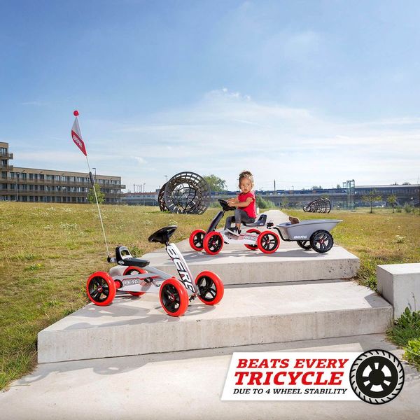 BERG Buzzy Beats skelter, skelter met aanhangwagen