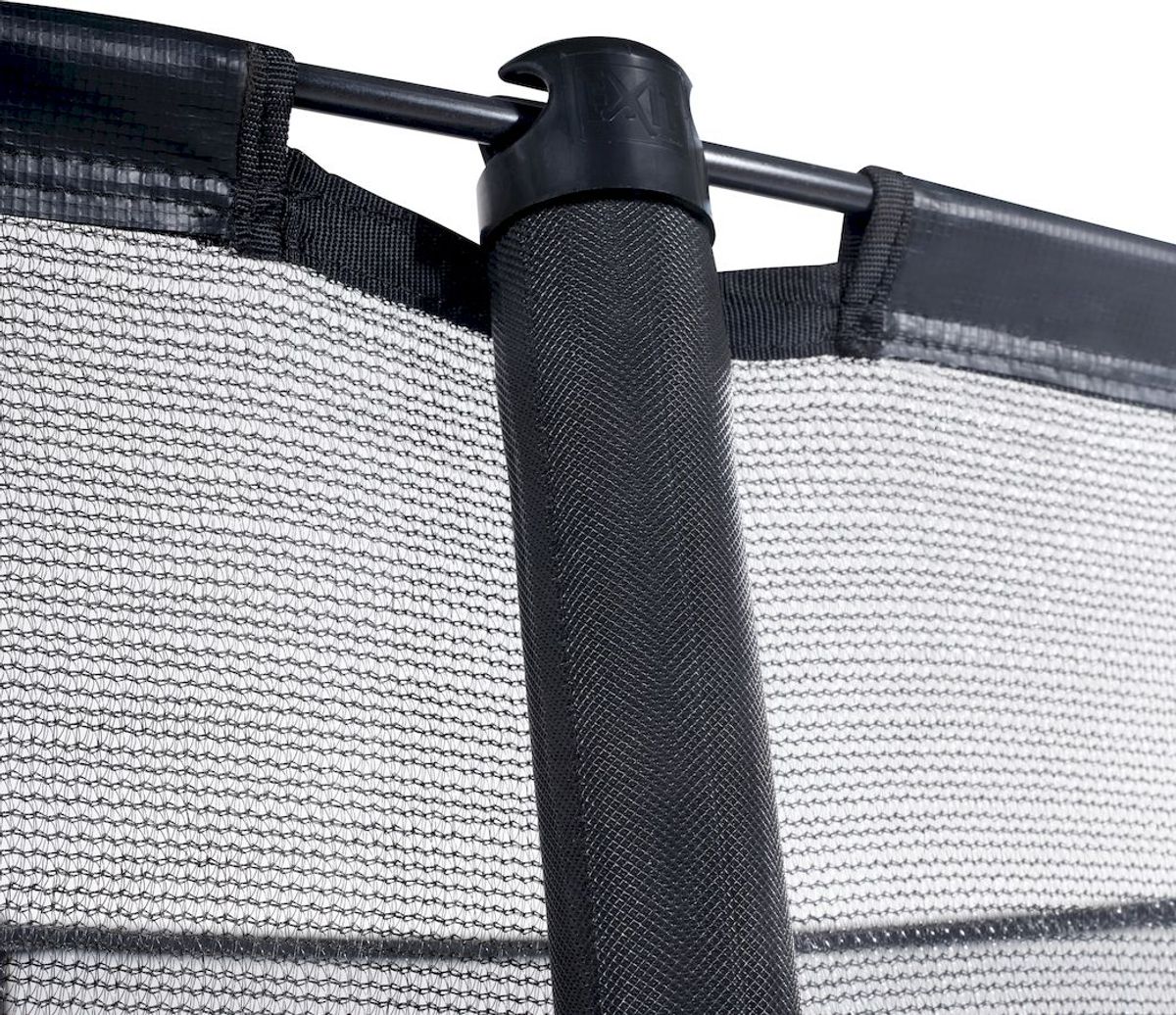 Exit Dynamic Groundlevel trampoline met net - Ø305 cm - zwart - paal veiligheidsnet