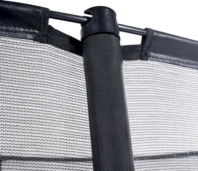 Exit Dynamic Groundlevel trampoline met net - Ø305 cm - zwart - paal veiligheidsnet