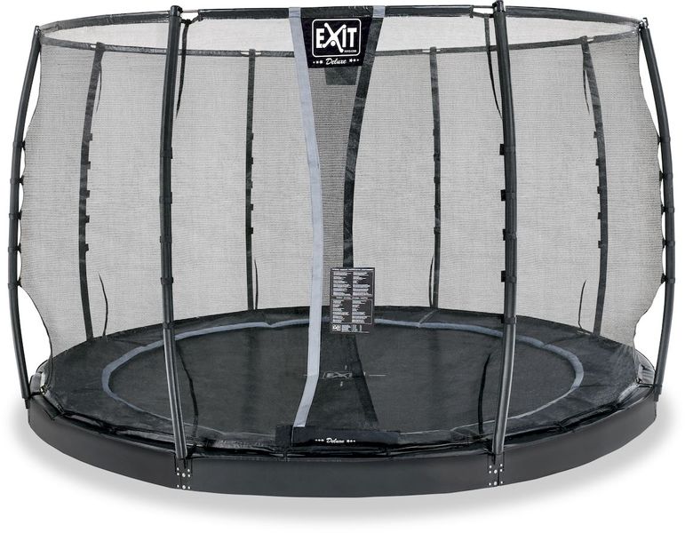 Exit Dynamic Groundlevel trampoline met net - Ø305 cm - zwart