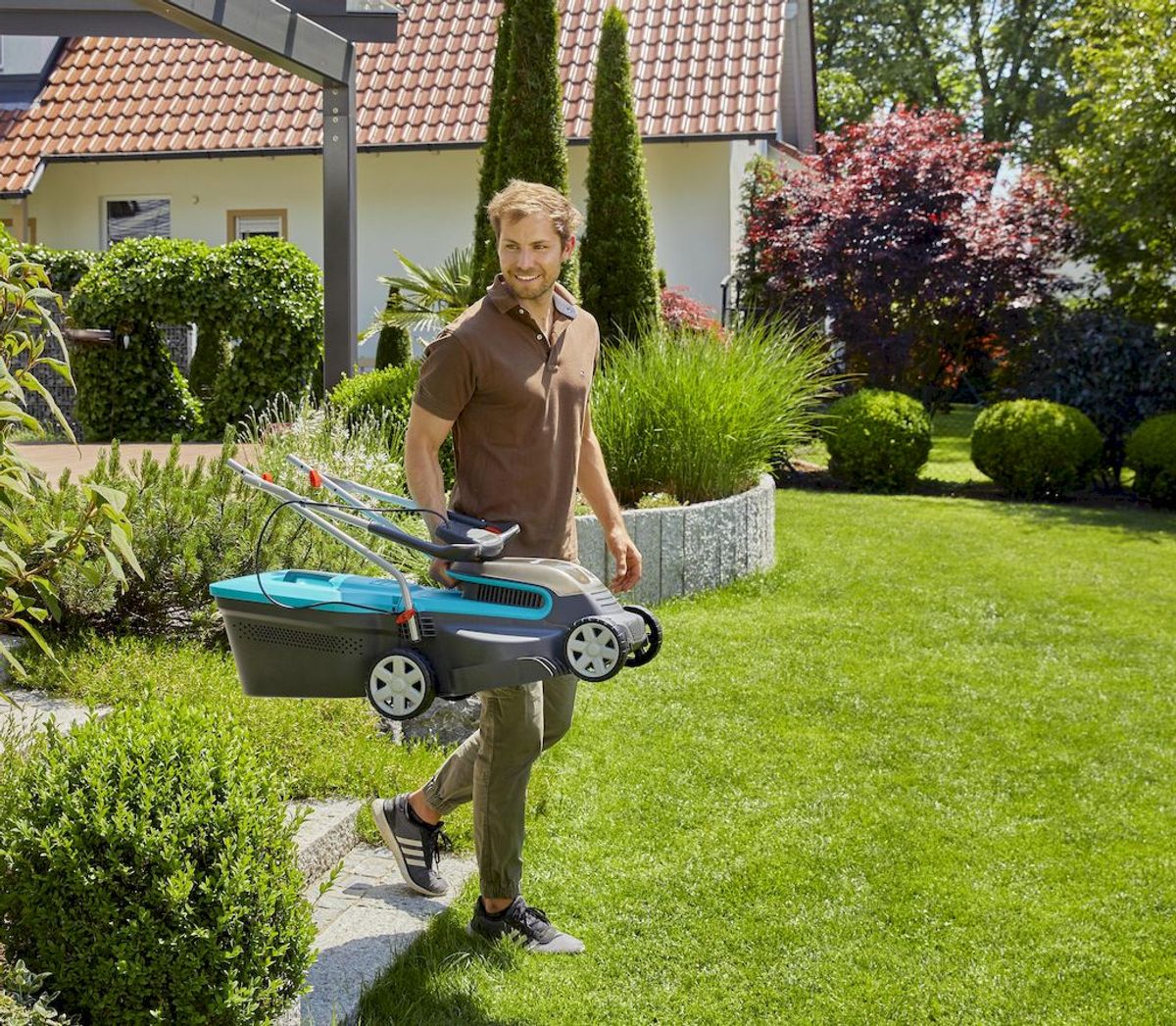 Gardena PowerMax 32/36V P4A accu maaier zonder accu, eenvoudig op te tillen