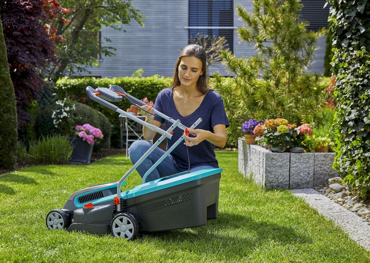 Gardena PowerMax 32/36V P4A accu maaier zonder accu, inklapbare duwboom