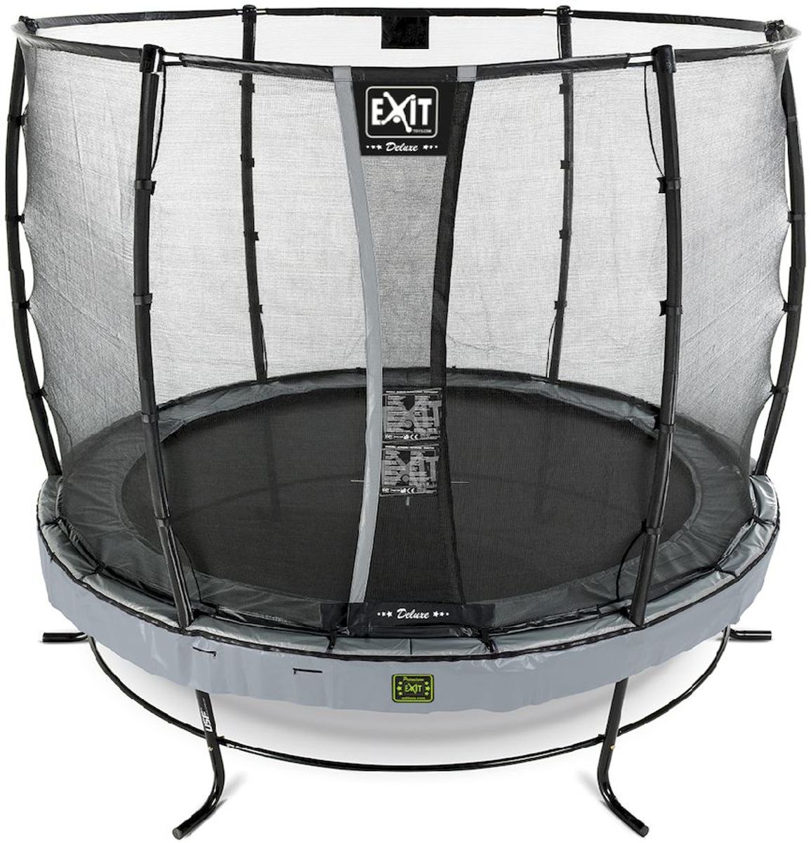 Exit Elegant Premium trampoline met net - Ø253 cm - Grijs