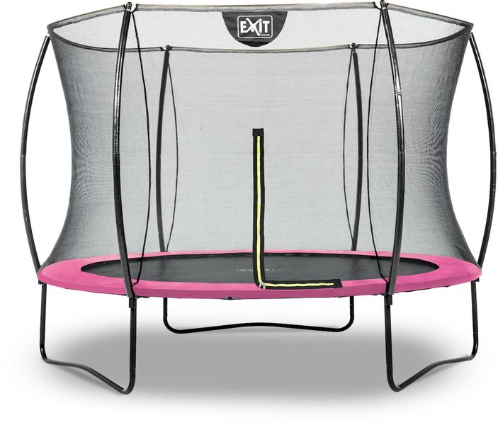 Symptomen diamant Van storm Exit Silhouette trampoline met net - Ø 244 cm - Roze