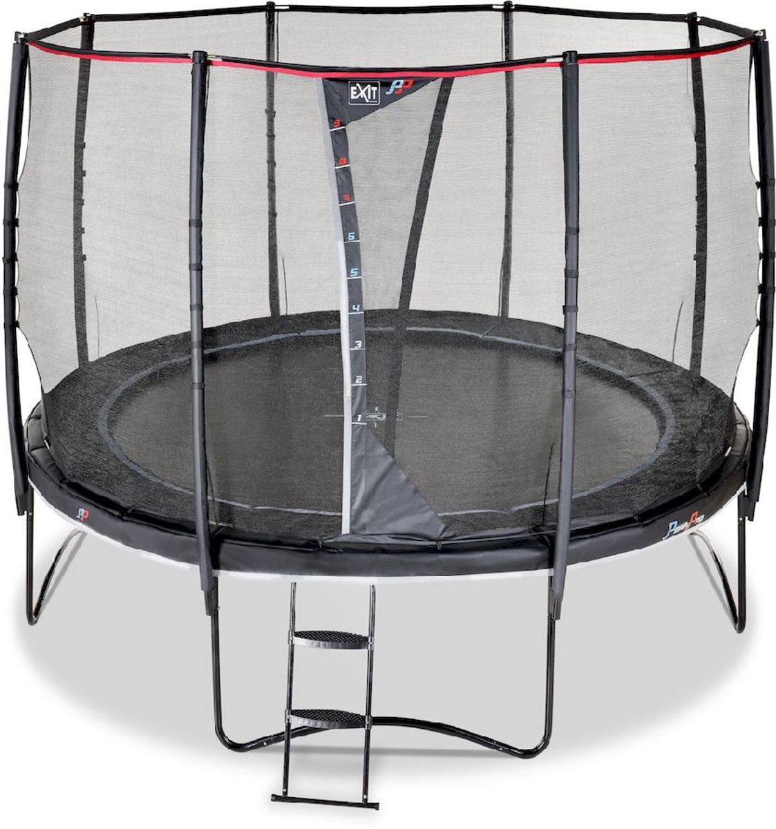 Exit PeakPro trampoline met net en ladder - Ø305 cm - Zwart