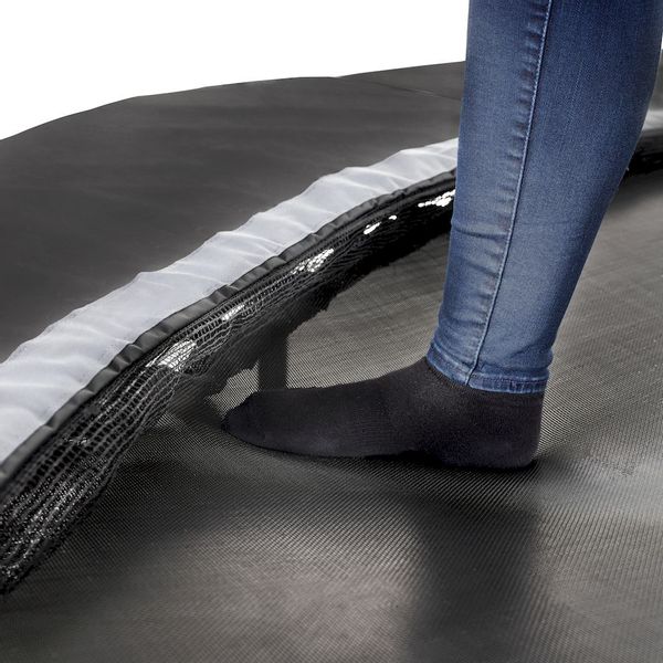 Exit PeakPro trampoline met net en ladder - Ø305 cm - Zwart - met beschermrand met voetbeschermingssysteem