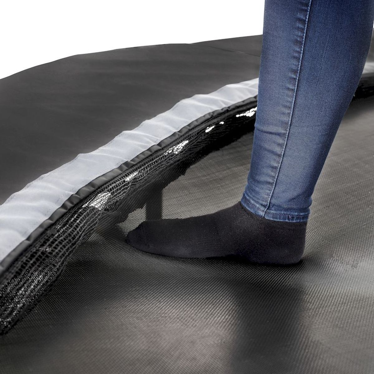 Exit PeakPro trampoline met net en ladder - Ø366 cm - Zwart - met beschermrand met voetbeschermingssysteem