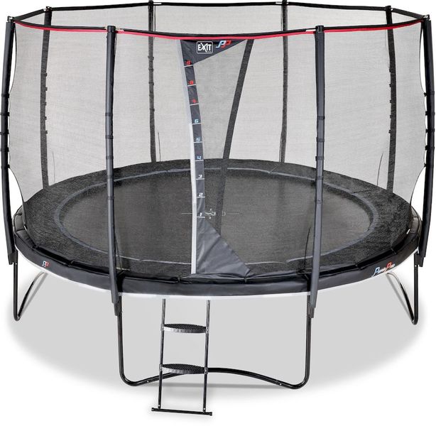 Exit PeakPro trampoline met net en ladder - Ø366 cm - Zwart