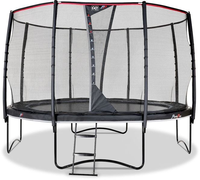 Exit PeakPro trampoline met net en ladder - Ø366 cm - Zwart