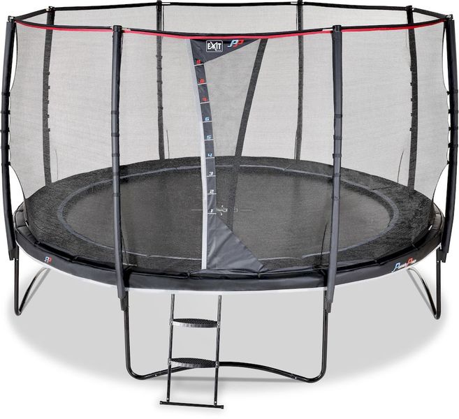 Exit PeakPro trampoline met net en ladder - Ø427 cm - Zwart