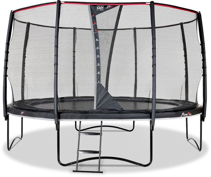 Exit PeakPro trampoline met net en ladder - Ø427 cm - Zwart