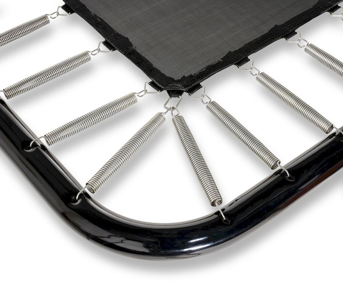 Exit PeakPro trampoline met net en ladder - 427 x 244 cm - Zwart - veren en hoekveren