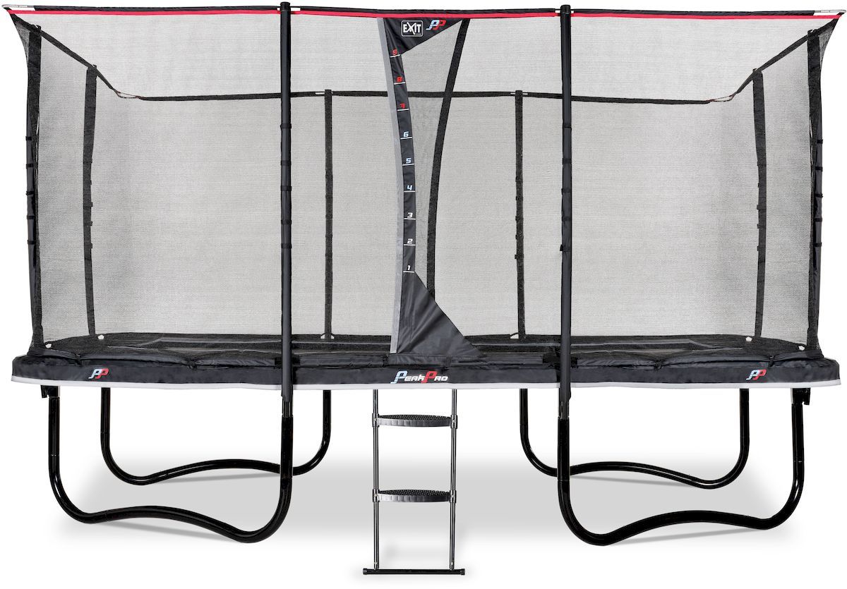 Exit PeakPro trampoline met net en ladder - 427 x 244 cm - Zwart