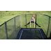 Exit PeakPro trampoline met net en ladder - 427 x 244 cm - Zwart - met springend meisje