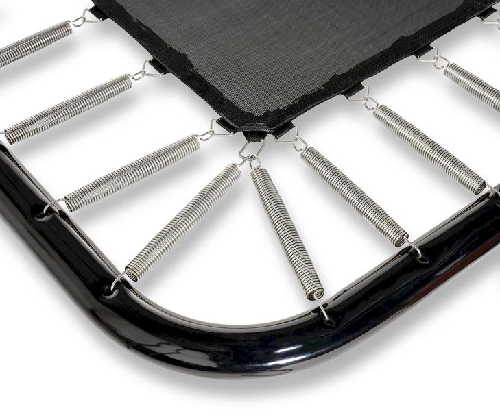 Exit PeakPro trampoline met net en ladder - 427 x 244 cm - Zwart - veren en hoekveren