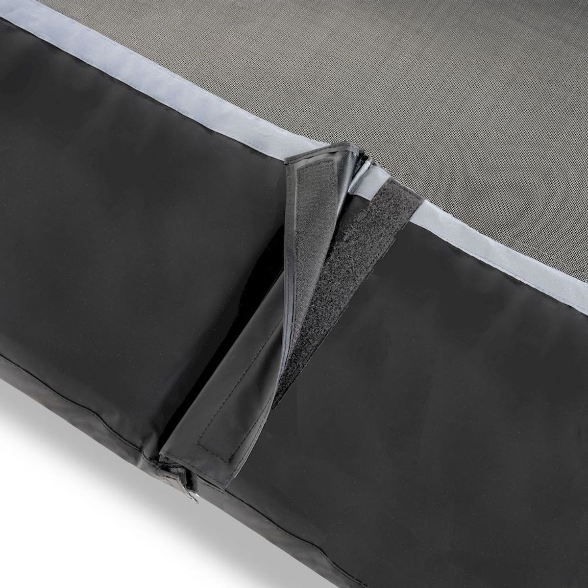 Exit PeakPro trampoline met net en ladder - 458 x 275 cm - Zwart - beschermrand