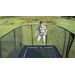 Exit PeakPro trampoline met net en ladder - 458 x 275 cm - Zwart - met springende jongen