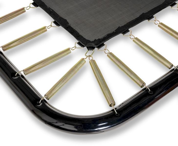 Exit PeakPro trampoline met net en ladder - 458 x 275 cm - Zwart - veren en hoekveren