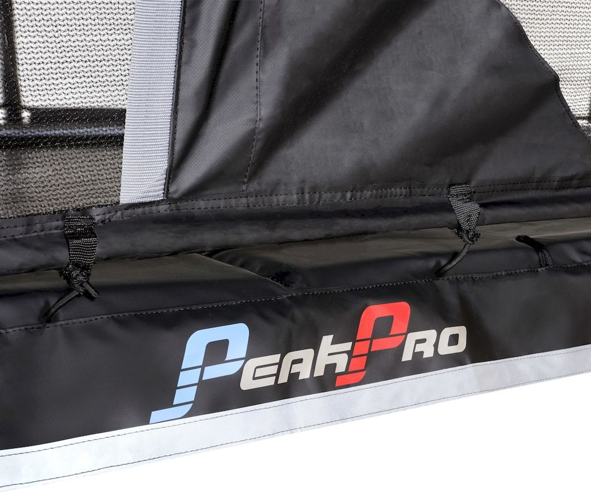 Exit PeakPro trampoline met net en ladder - 519 x 305 cm - Zwart - beschermrand en veiligheidsnet