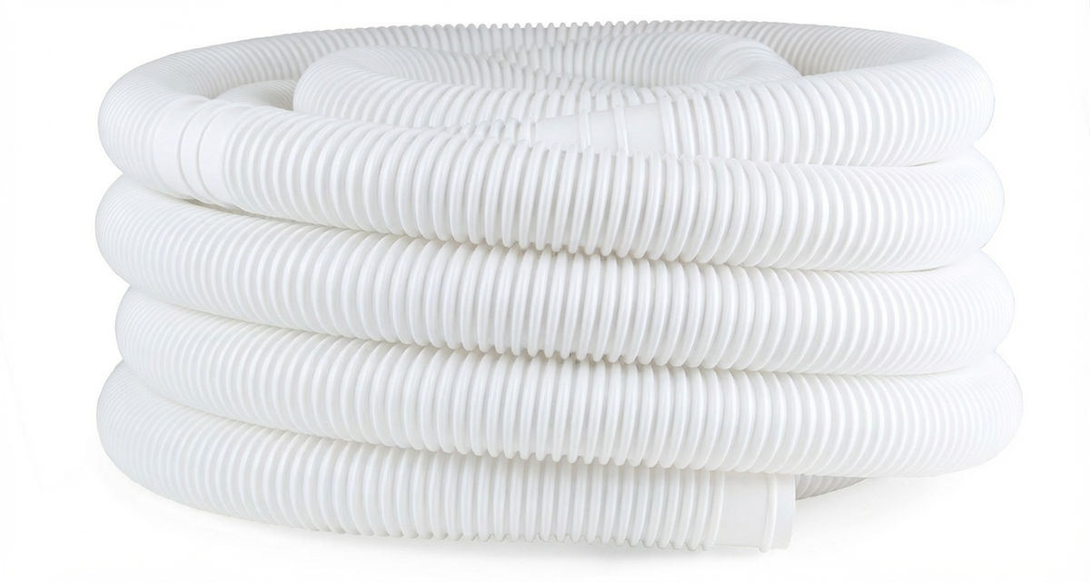 Zwembadslang 32 mm - 4 meter - Wit