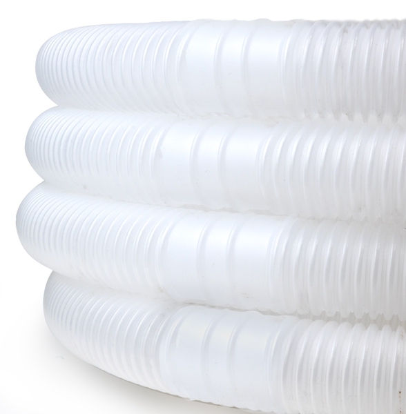 Zwembadslang 32 mm - 12 meter - Wit