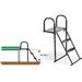 EXIT trampoline platform met ladder voor framehoogte van 65 - 80 cm, afmetingen