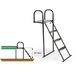 EXIT trampoline platform met ladder voor framehoogte van 95 - 110 cm, afmetingen