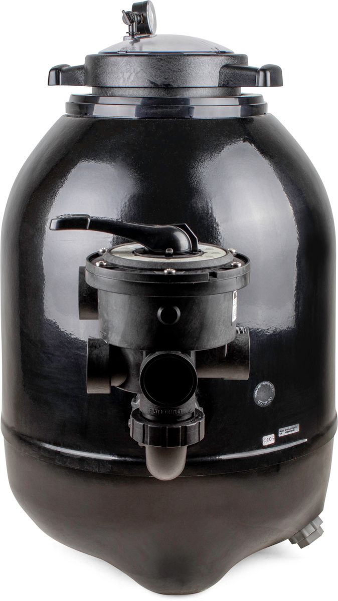 AQS Polyester side mount zandfilter 22m³ - zijkant