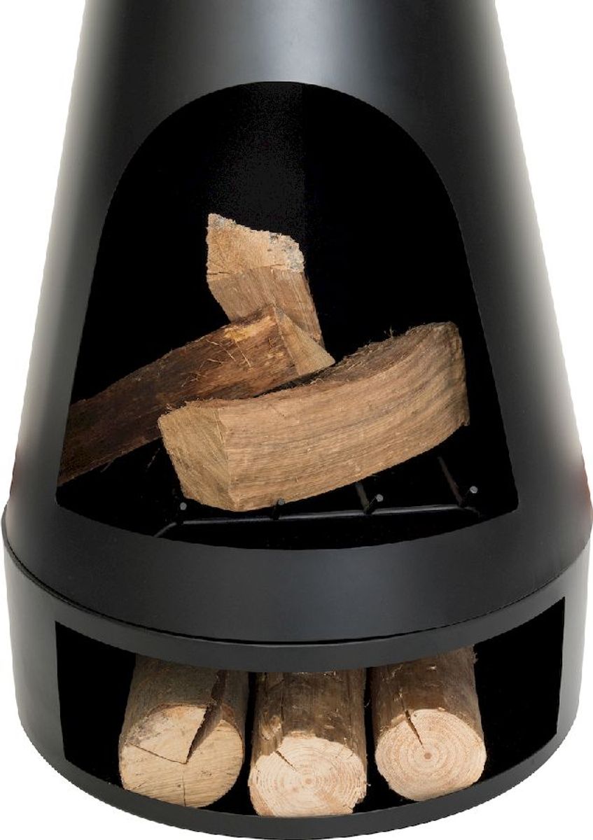 RedFire Kingston tuinhaard medium close up hout