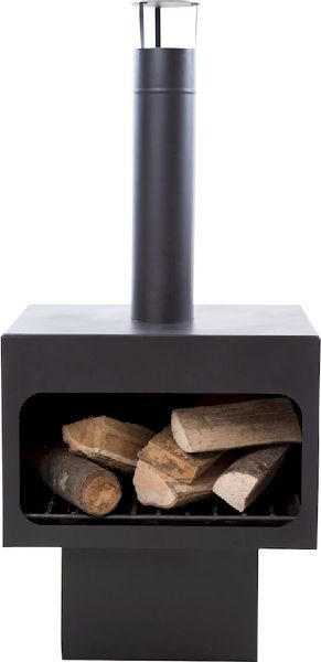 RedFire Jersey XL tuinhaard zwart gevuld met hout