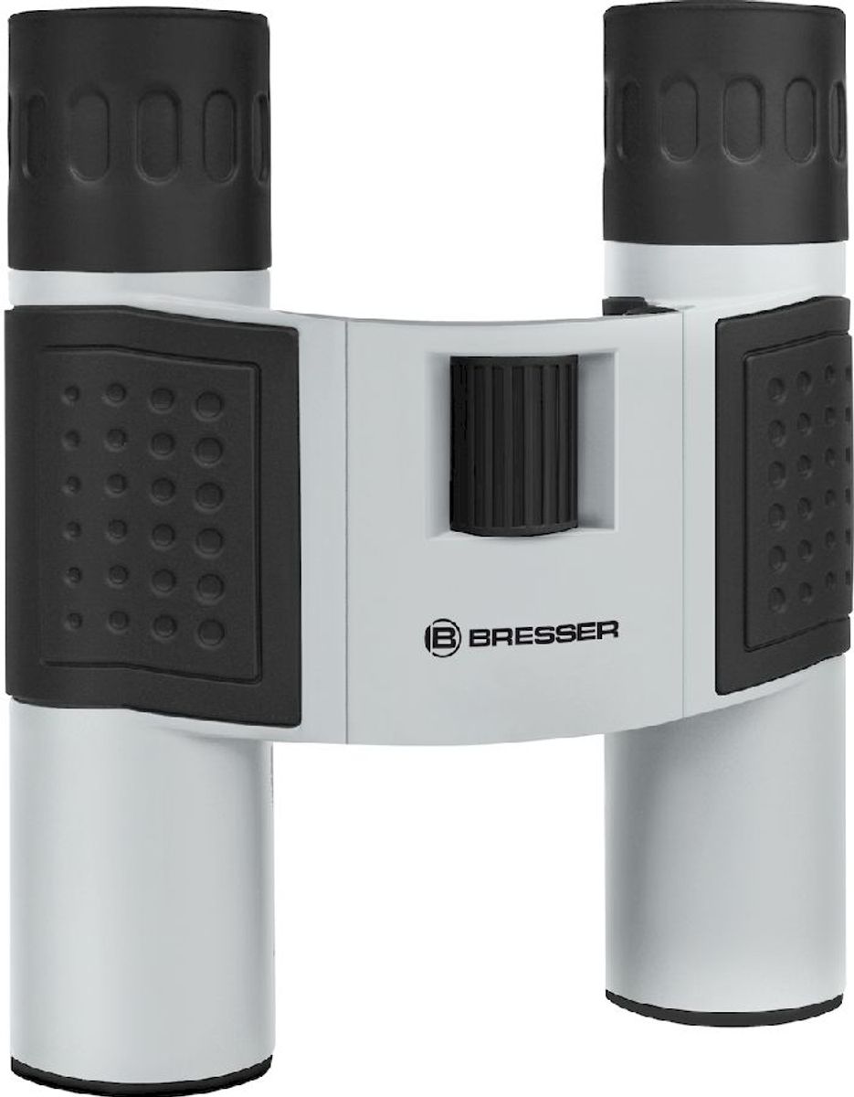 Bresser Topas 10x25 verrekijker - zilver - staand